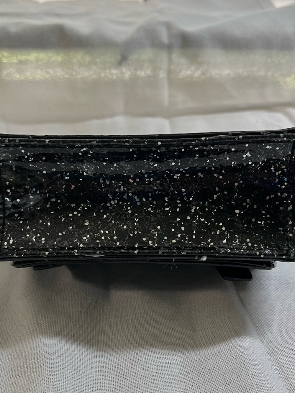 kate spade Black Glitter Mini Scout Satchel/Crossbody with Gold Hardware - Picture 9 of 10